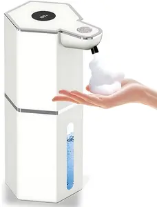 USB Rechargeable Automatic Soap Dispenser – Smart Touchless Liquid Soap Dispenser with Adjustable Foam Levels, IPX5 Waterproof Wall Mounted Soap Dispenser for Home Bathroom Kitchen