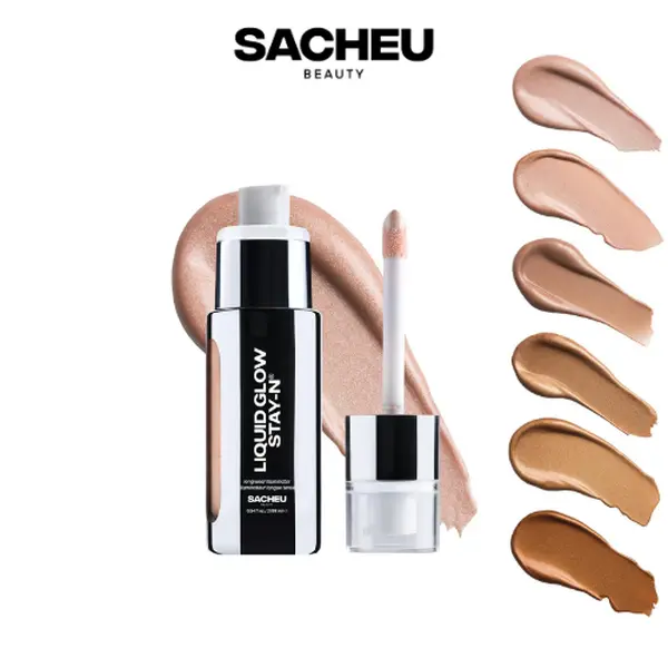 sacheu Liquid Glow STAY-N bronzer makeup - All-Day Illuminator to Glaze & Hydrate, Lightweight Radiance