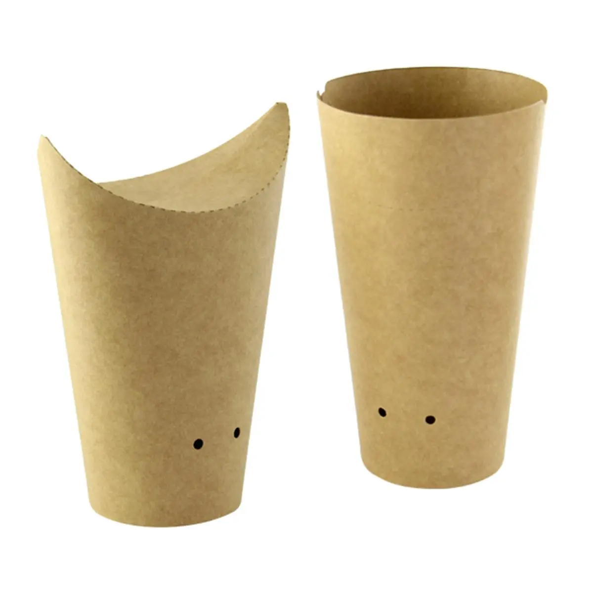 Packnwood 210TPASK20K Closable Perforated Kraft Snack Cup - 14 oz, 2.36x6.3", Disposable Tableware for Birthdays, Anniversaries (Home & Festive Party Supplies)