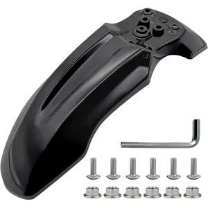 Polypropylene Front Fender Mudguard (4.75 oz) - Compatible with Ebike Tuttio Soleil 01, CRF50-Style 125CC Pit PRO Trail Dirt Bike & 2000-2003 XR50, All-Seasons Dustproof Motorcycle/Ebike Guard with 6 Screws with Flange Nuts & Mounting Accessories, Lightwe