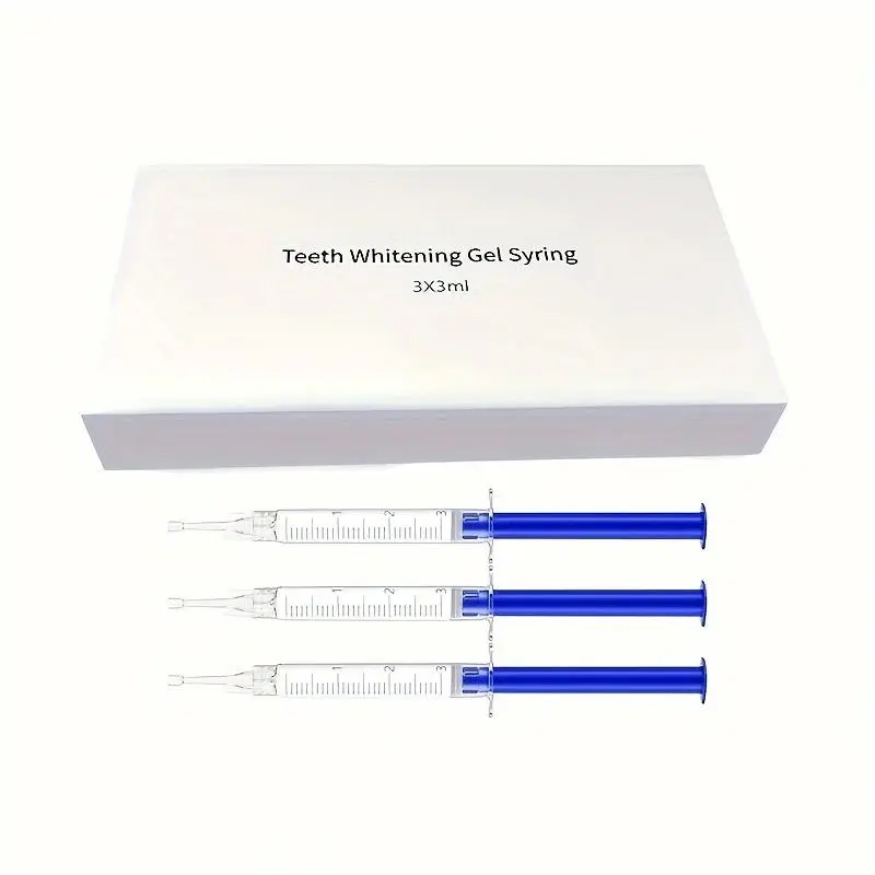 Teeth Whitening Gel Syringe Refill Pack - (3) 3ml Whitening Gel Syringes, (1) Remineralization Gel Syringe, No Sensitivity, Premium Quality, Use with LED Light and Trays,dorm essentials