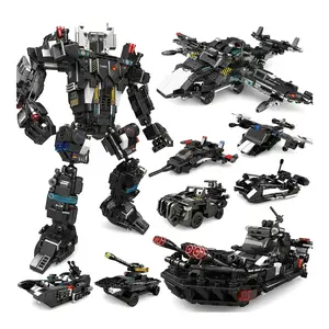 51-in-1 Transforming Robot Building Kit, 729 PCS STEM Construction Set, Build Robots, Tank, Plane & Vehicles, Educational Toy for Kids 8-12