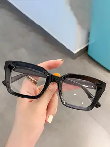 Minimalist Cat Eye Frame Eyeglasses for Everyday Use, Basic Flat Frame Trendy Casual Glasses, Unisex Eyeglasses for Work, Daily Decor, Perfect for Student Daily Use, Lightweight Eyeglasses