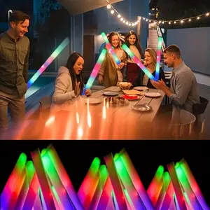 42/102 pieces of foam glow sticks, multi-color flashing fluorescent sticks, light-up decorations, party glow products, suitable for wedding parties, music festivals, birthdays, Christmas, Halloween, Mother's Day and other festive atmosphere decorations.