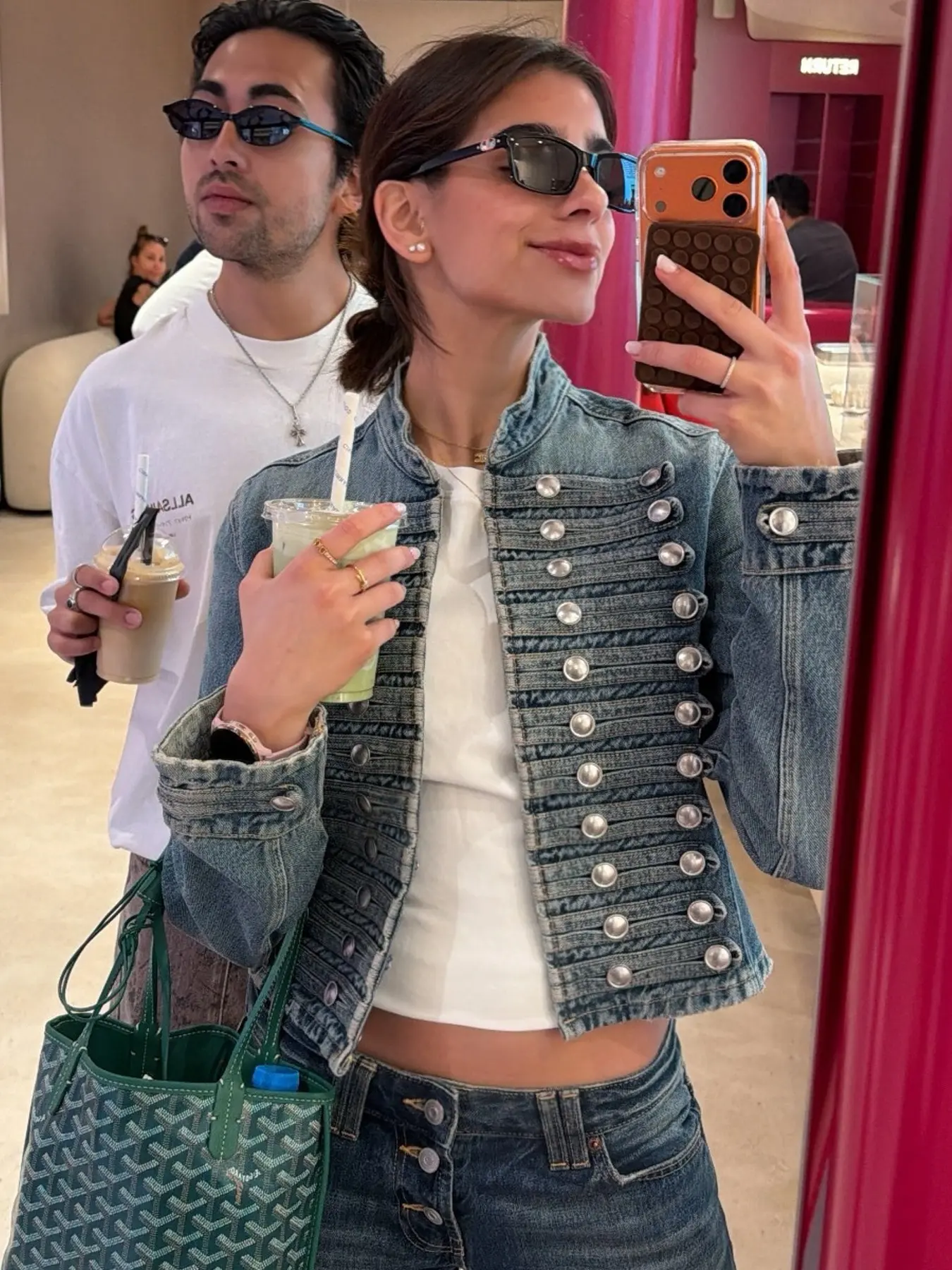 Women Vintage Denim Jacket Button Up Cropped Jean Coat Women's Long Sleeve Tops Female Stand Collar Jackets Street Style Casual Fashionable Jacket Blue Denim Outerwear Fashion Spring Jacket For Women Womenswear