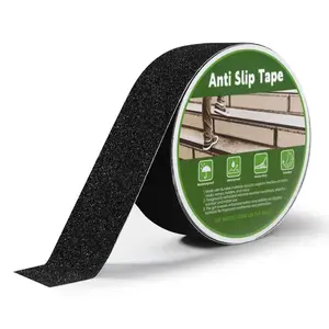 Black anti slip tape Anti Slip Tape, 2 inch by 16.5 feet, Non-Slip Traction Grip Tape to Tubs, Boats, Stairs, Clear, Soft, Comfortable for Bare feet (2" X 16.5')