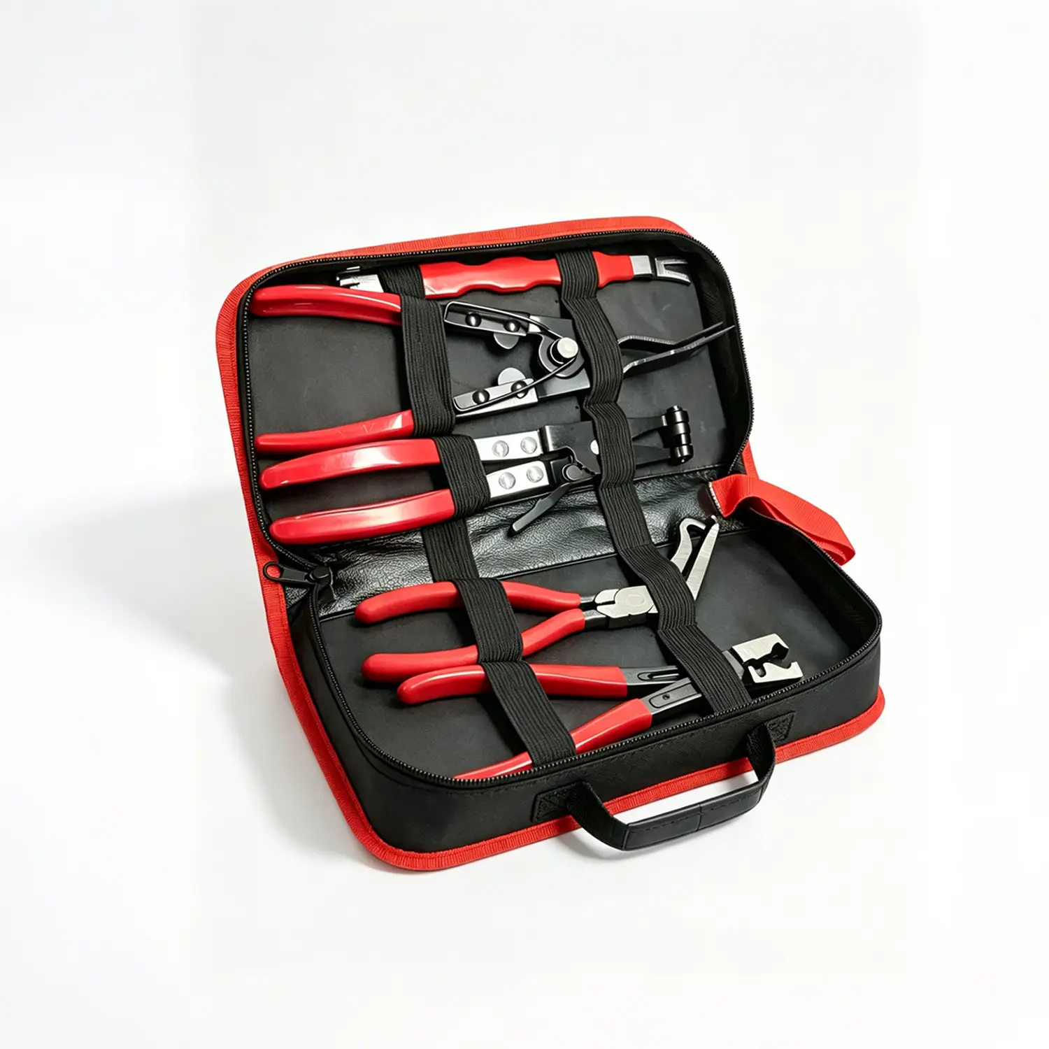 Unisex 5pcs Automotive Electrical Connector Disconnect Pliers Set - Mechanic Tools with Angled and Straight Pliers, Multifunctional Hose Clamp Remover, No-Damage Automotive Repair Tools to Safely Remove Components