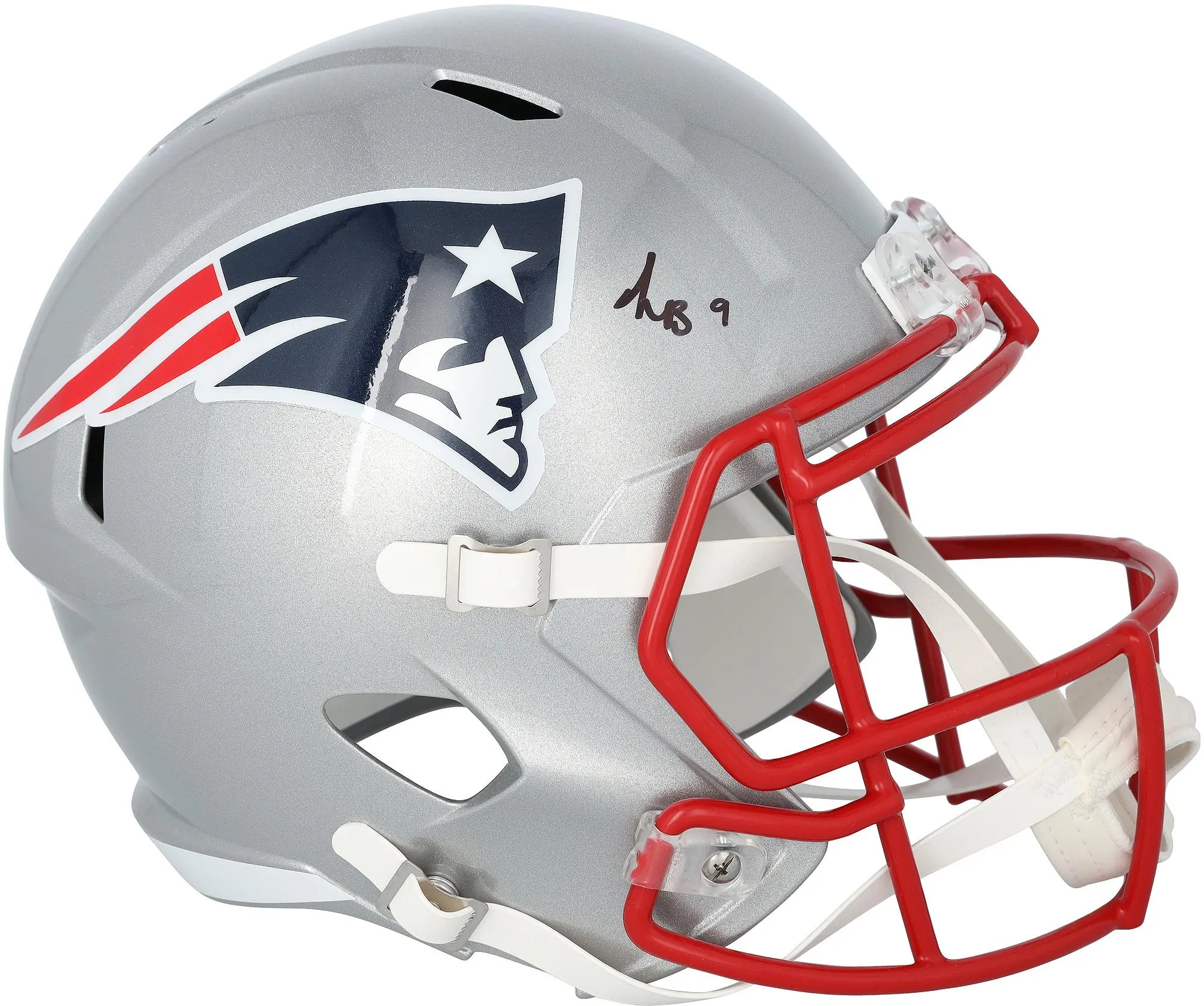Kayshon Boutte New England Patriots Autographed Riddell Speed Replica Helmet - Fanatics Authentic Certified