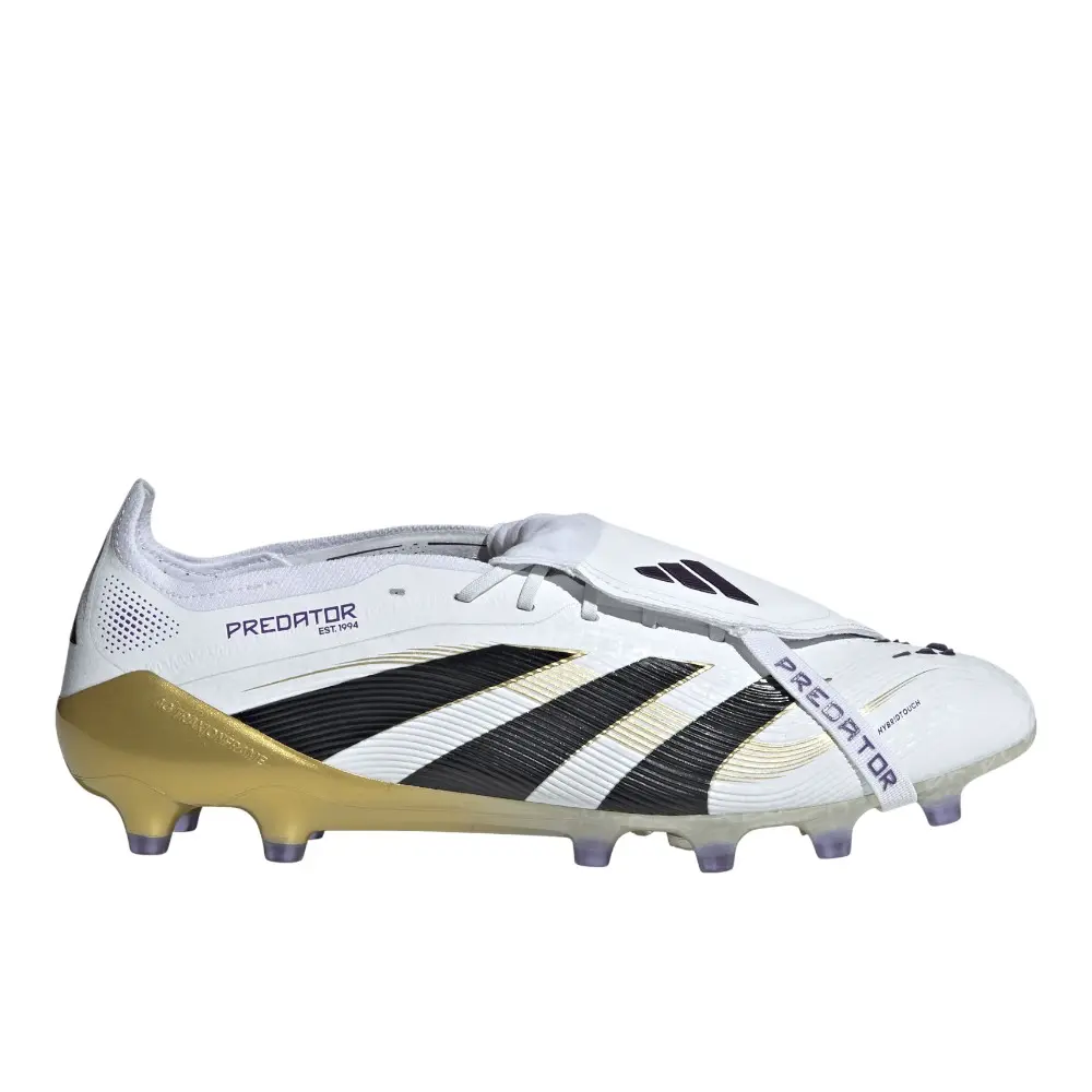 adidas Mens Predator Elite Fold-Over Tongue Artificial Grass Soccer Cleats - White adidas Mens Predator Elite Fold-Over Tongue Artificial Grass Soccer Cleats - White