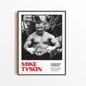Mike Tyson Art POSTER UNFRAMED , Boxing Art POSTER UNFRAMED , Boxing Arts Wall Decor, Home Gym Decoration, Sports Gift, Boxing Fighter Poster, Combat poster
