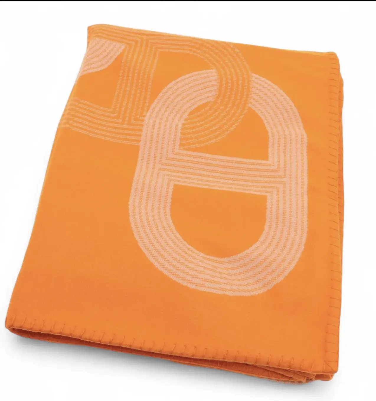 Pre-owned HERMÈS Laina Wool Bag Accessories Circuit 24 Faubourg Throw Blanket