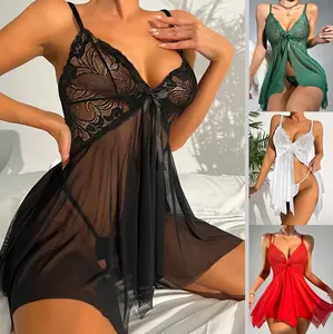 Womens gifts Lingerie for Women Lace Sleepwear Sexy nightie gift for Womens Wife Couple Plus Size Nightgown