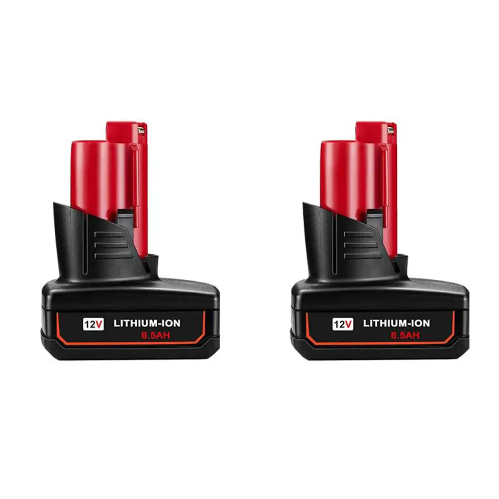 2 Pack 6.5Ah 12V Battery Compatible for Milwaukee ΛΛ12 Battery 48-11-2401 48-11-2412 48-11-2411 48-11-2420 48-11-2410 12Volt Cordless Tools for ΛΛ12 L