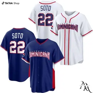Juan Soto Jersey Dominican Republic 2026 World Baseball Classic Stitched Shirt Royal/White