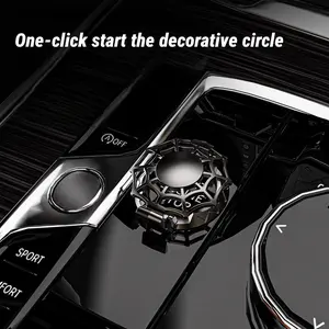Spider Web One-Button Start Decoration Cover, Creative Personalized Car Interior Modification Sticker, Metal Button Protector, Car Accessories