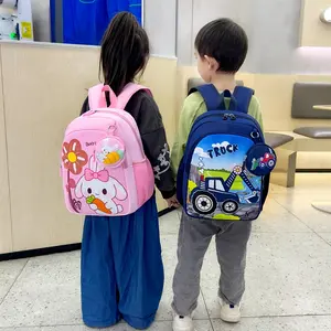 Backpack Suitable for Boys & Girls - Lightweight School Bookbag with Adjustable Straps, Cute Cartoon Print & Zipper Closure, Backpack for, Kindergarten, Daycare, Book & Supplies Carrier