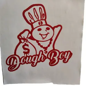 Dough Boy Original Design Blue Collar Sticker 651 Vynal Decal for Cars or Trucks - Easy Application, Long-Lasting Feature, Vehicle Exterior Decoration