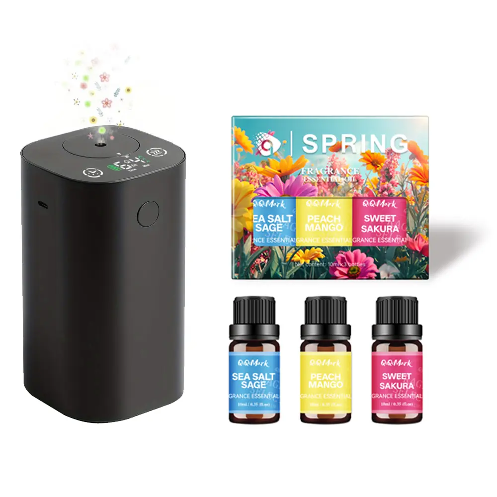 Waterless Diffuser for Essential Oil, Rechargeable Scent Diffuser Machine, 20ml Capacity, Mini Scent Air Machine, 4 Countdown Timers & 4 Mist Levels for Home, Room, Car, Office, Fragrance Diffuser, Efficient Mist Output, Highquality Diffuser