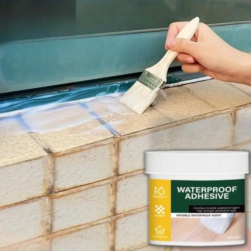 Waterproof Sealant, Clear Leak Proof Sealant Gel, Easy To Apply Invisible Waterproof Sealant for Bathroom Seals, Roof & Wall Repair, Compatible with Various Surfaces, Hydrophobic Sealant, Anti Leak, Leak Proof Design