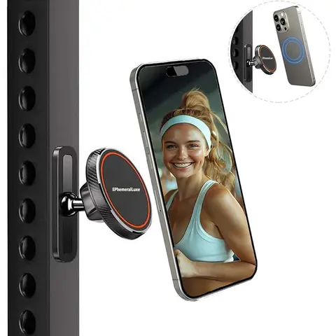 Phone Holder for Magsafe, 360 Degree Adjustable Smartphone Holder, Magnetic Phone Mount, Fitness Accessories for iPhone 15/14/13/12 Series, Valentine's Day Gift
