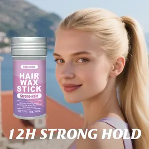 Adglamful Lavender Haircare Wax Stick, Medium to Strong Hold, Lightweight Non-Sticky, for Curly Hair Ends, Create Smooth Buns, Tail Braids, Easy Use