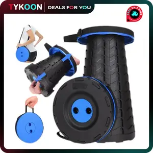 Upgraded Foldable Stool Thickened, Portable Collapsible Stool Retractable Stool for Fishing, Hiking Tours, BBQ, Parties, Outdoor Activities