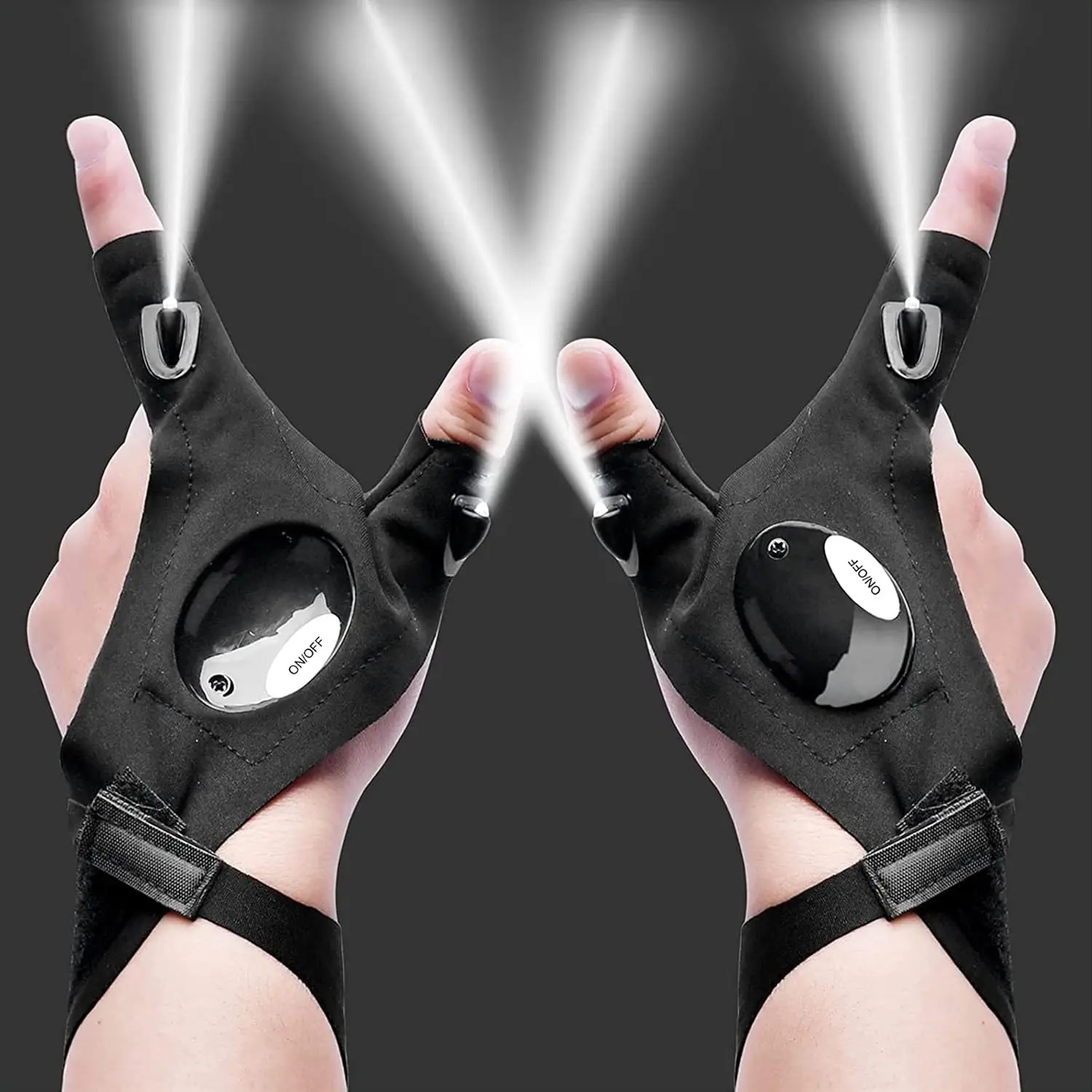 LED Flashlight Gloves Stocking Stuffers for Men Adults | Hands-Free Lights Cool Gadget for Fishing Camping Repairing, Gifts for Men Dad Him Birthday Christmas