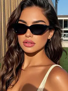 Unisex Cat Eye Frame Fashion Glasses, Perfect for Music Festivals, Travel, Vacation, Sports, Driving, Holiday, Beach Accessories