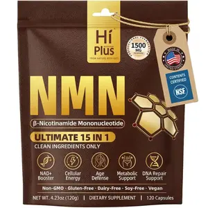 Ultimate 15-in-1 NAD+ Booster Supplement - NMN 500mg with Resveratrol, TMG & CoQ10 - Anti-Aging, Cellular Repair & Energy Support - High Absorption Complex - 1500mg Serving