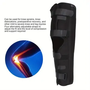 1pc Knee Immobilizer, Strong Comfortable Support Practical Knee Splint Brace with Four Adjustable Straps