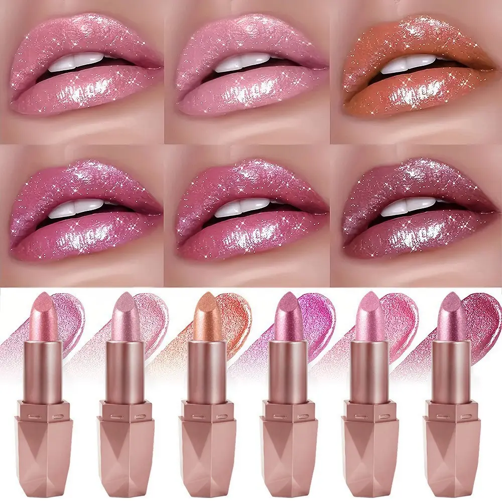 Shiny Pearlescent Lipstick, Hydrating Lip Gloss Style Color for Soft Plump Lips, Ideal for Workday Makeup and Event Ready Beauty
