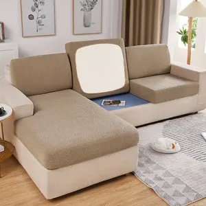 Jacquard Lounge Chair Sofa Seat Cover Durable Elastic Anti-Slip Dustproof Couch Pad for Pet & Children Machine Washable High Stretch Fabric Soft Rich Comfortable Wrinkle-Free