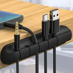 5 Slot Cable Clip, Cable Management Holder, Cable Organizer for Home, Office, Car, Desk Organizer for Home, Office, Car