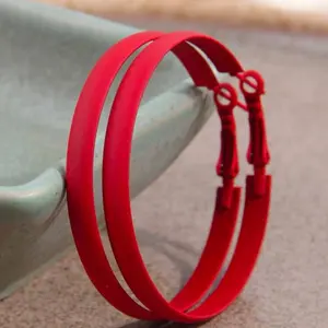 Red Hoop Earrings - Stylish and Trendy Jewelry for Women