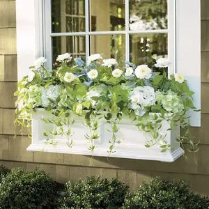 Easy-Care 5-Foot Window Planter Box – Self-Watering, Weather-Resistant Planter for Flowers – Durable Design for Outdoor Use
