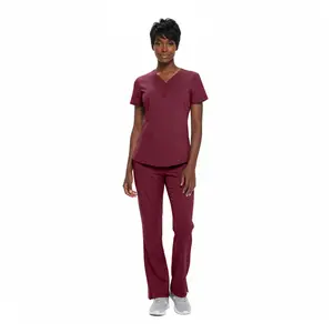 Natural Uniforms Women’s Ultra Soft Y-Neck Scrub Set – Stretch Medical Uniform with Drawstring Pants (8200-9200)