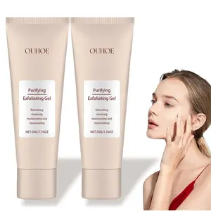 OUHOE 68g Solid Gel Facial Cleanser - Alcohol-Free Exfoliator, Moisturizing Daily Gentle Deep Facial Cleansing Purifier, Oil Control Soothing Multi-Pack Skincare for Adults, All Skin Types, 24-Month Shelf Life