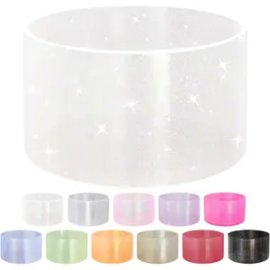 Jelly Luster Glitter  Transparent Boot for  20-40oz, Compatible with Hydro Flask or Other Water Bottle Tumbler, 2.85-3.0 inch Protective Anti-Slip Bottom Sleeve Cover