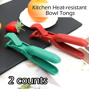 2 Counts Hot Plate Gripper, Durable Silicone Anti-Scald Tool for High Temperature Use