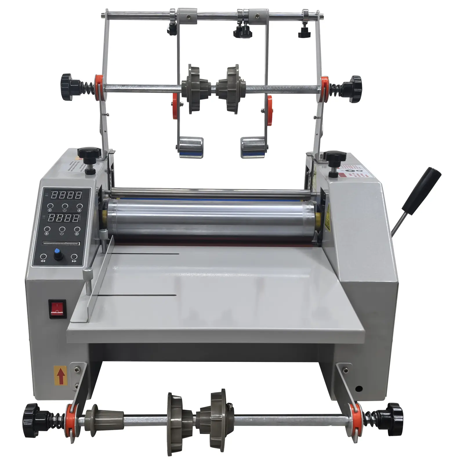 YOKOMA 330MM 13'' 110V Steel Roller Laminating Machine, Laminator with Perforation & Cutting Knife for Office Workshop Lamination