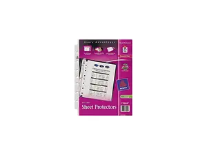 Avery Top Load Sheet Protector Heavyweight 8 1/2 x 5 1/2 Clear 25/Pack 77004