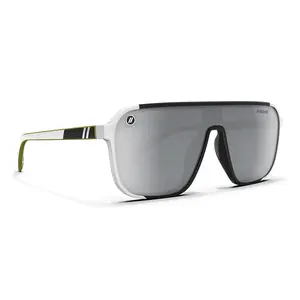 Blenders Eyewear Meister X2 PRIME 21 Color Black Sunglasses Polarized PureBlend Lenses UV400 Protection Scratch-Resistant Bold Black & White Frame with Gold Accents Unisex