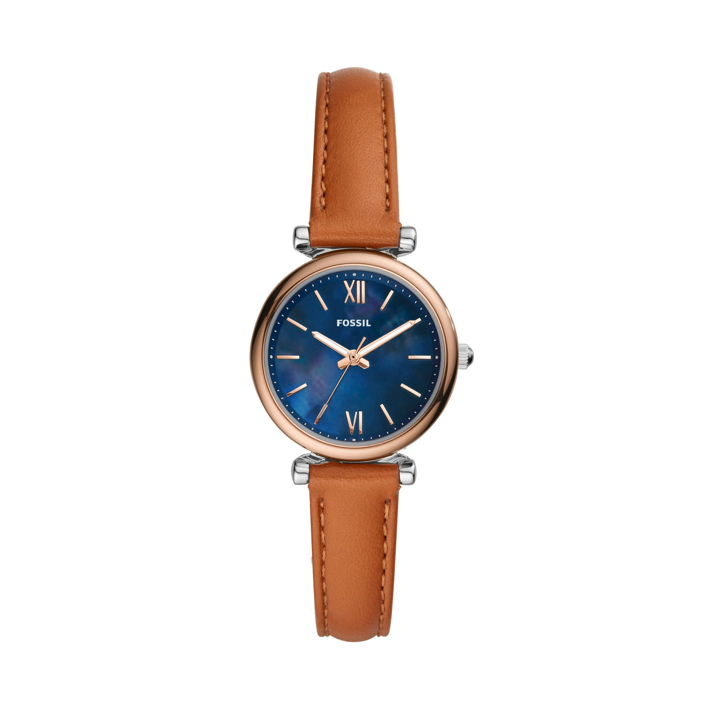 Fossil Women's Carlie Mini Three-Hand, Stainless Steel Watch