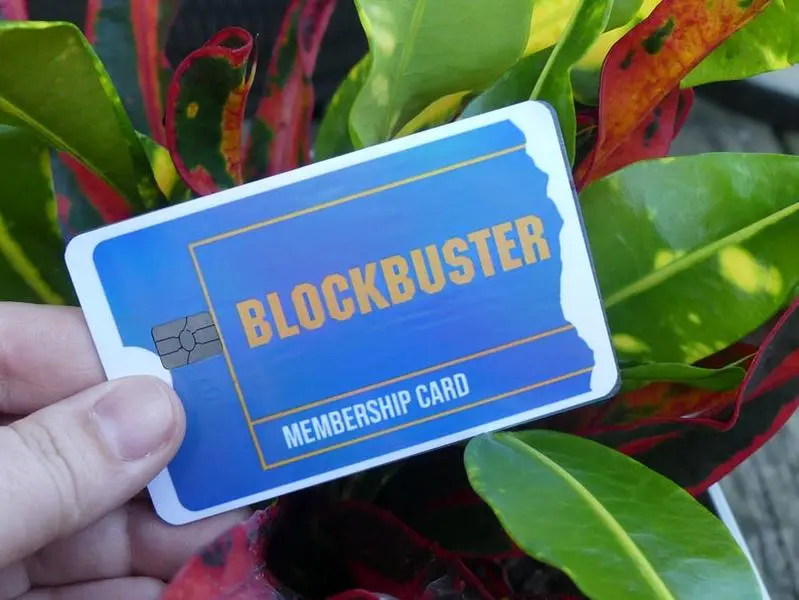 Blockbuster Retro 90s Vinyl Credit Card Skin, Nostalgia Decal Sticker Cover