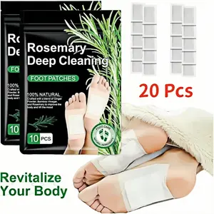 20PCS Natural Herbal Foot Detox Patches -GingerBamboo Deep Cleansing Pads for Stress Relief,Toxin Removal, Better Sleep & Wellness FitnessTreatment Healthcare Solution TherapeuticHealthy Therapy,detox foor pads