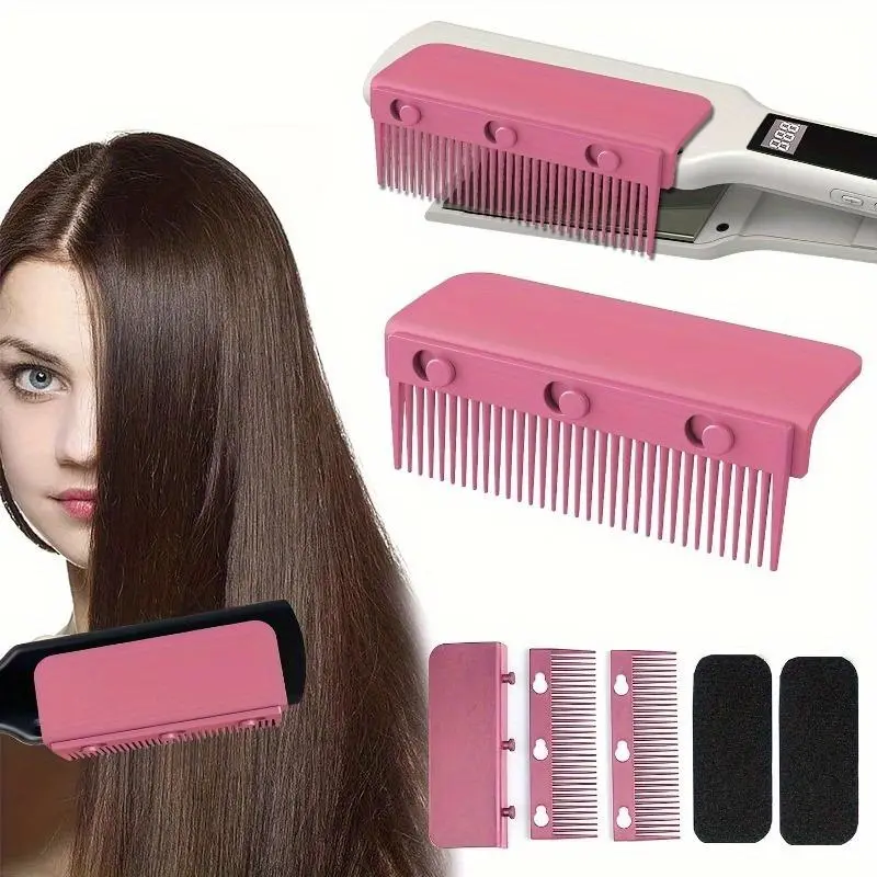 Detachable Straightening Comb, Straightener Brush, 1 Set Electric Splint Accessory, Hair Styling Tool for Women & Girls, Heatless Hair Styling Tool for Home & Salon Use