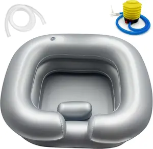 Inflatable Hair Washing Shampoo Basin, Portable Hair Washing Bowl for Bedridden, Disabled, Injured, Elderly, Hair Shampoo Bowl for Dreadlocks and at Home Hair Washing Sink