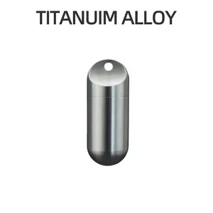 Titanium Alloy Portable Lightweight Small Medicine Bottle, Sealed Waterproof Moisture-Proof Capsule Edc Pill Case, Cnc Machined Travel Outdoor Use