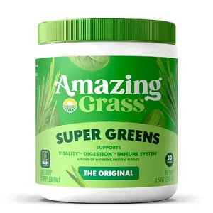 Amazing Grass Greens Blend The Original, 8.5 Oz, 30 Servings Healthcare Supplement Dietary Powder Edible Fitness Vitamin Fiber
