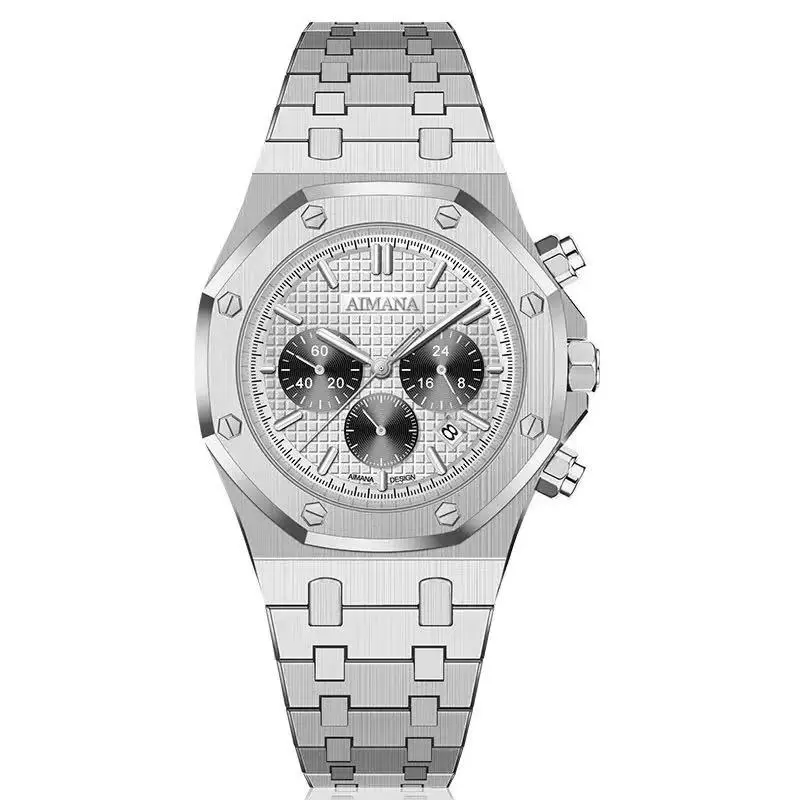 AIMANA WATCH Unisex Polygon Quartz Waterproof Watch, Fashionable Stylish Wristwatch with Luminous Dial, Scratch-Resistant for Casual Use & Gifting, Exquisite Watch Set